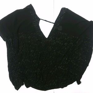 Daytrip Women's Oversized Top Black Gray Size M